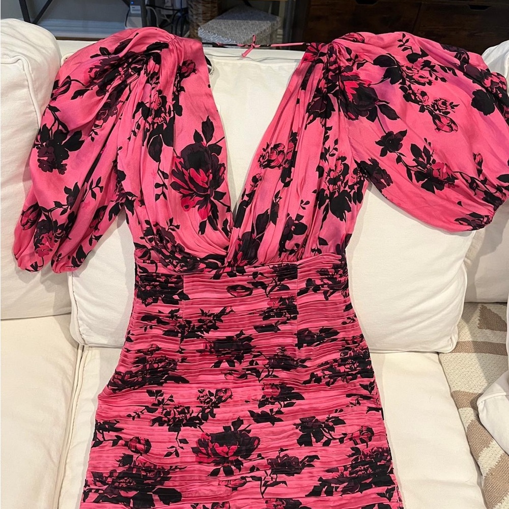 Elegant Pink Floral Dress